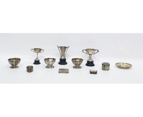 Quantity of lady's silver golfing trophy cups, circa 1920's/30's including 'The Walter Bunting Cup', 'The Varnon Cup', 'The D