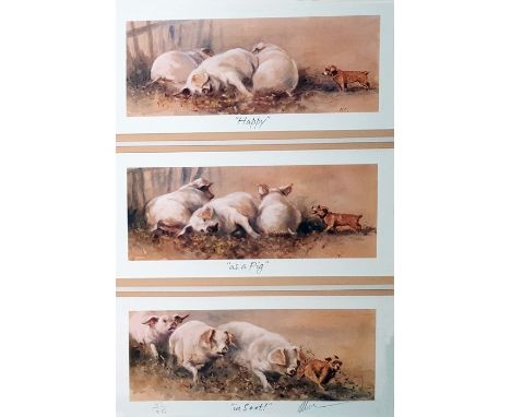 After Patrick OxenhamColour print limited edition"Dance Le Can-Can" together with two further prints (3)