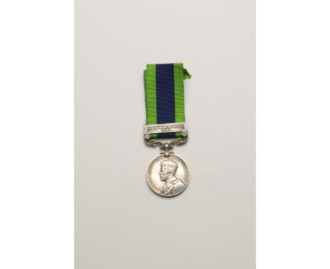 INDIA GENERAL SERVICE 1908-35, 1 clasp "North West Frontier 1935"(5494737 Pte. W.G.W. Bennett Hamps R). Royal Mint striking.