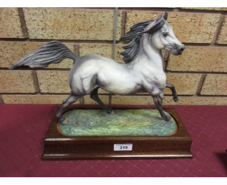 Hereford Fine Art Sculptures Ceramic Figure of a Grey Arab Stallion, Limited Edition 20/250 AMENDMENT - No Certificate