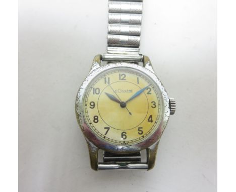 A Le Coultre Gent's Wristwatch with sweep second hand, No 161260, Military Issue, 6B/159 A23097