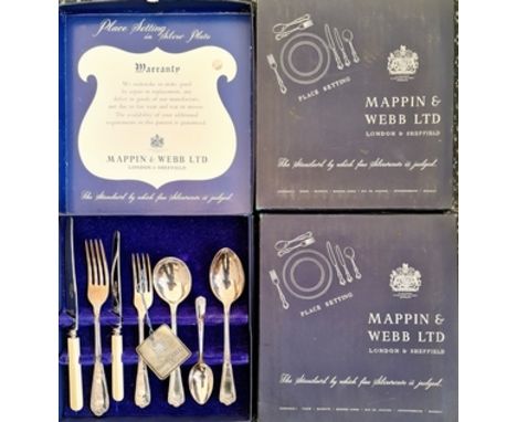 Four boxed Mappin &amp; Webb place settings