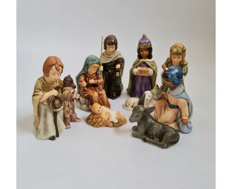 A Christmas Goebel ten piece nativity scene.