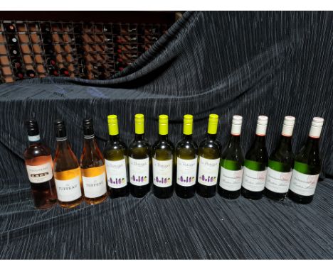 *Twelve mixed bottles of white and rose wine