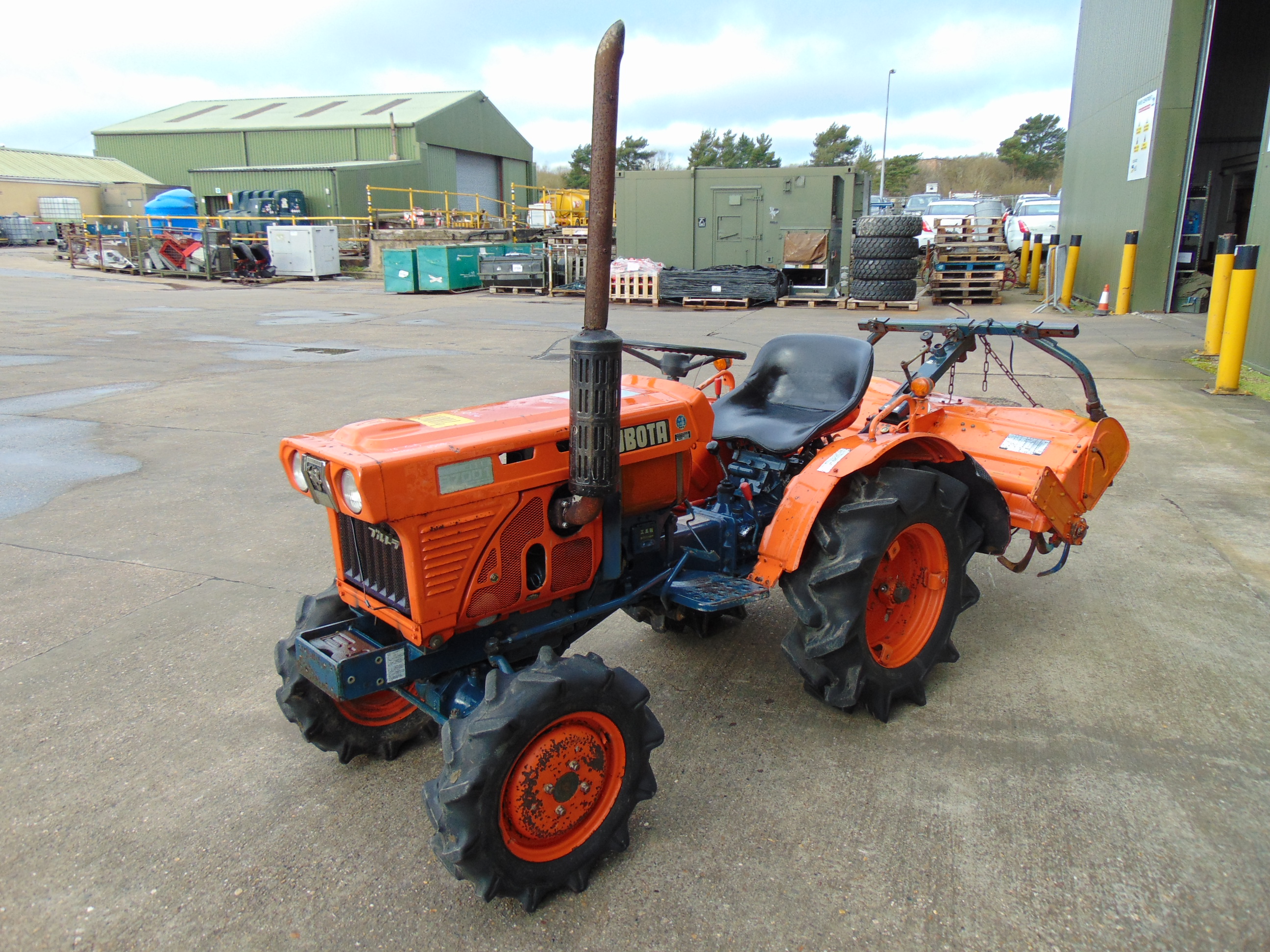 You are bidding on a Kubota B7001 Compact Tractor with Rotovator. This ...