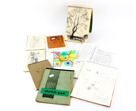 Michael Hutchings (1918-2020). Seven small sketchbooks containing figure studies, landscapes and personal notes. Biography an