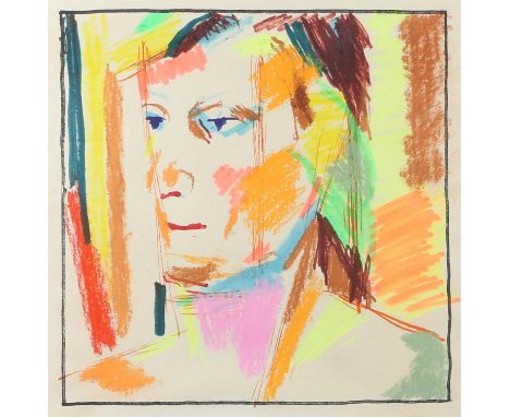 Michael Hutchings (British, 1918 - 2020), pair of portraits. Mixed media on paper. 47 x 62cm each.Biography and ProvenanceFac