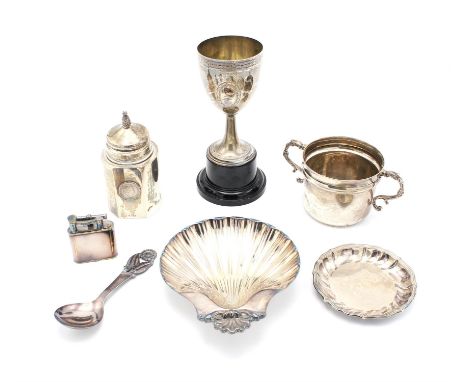 Silver porringer with inscription, by Carrington & Co. London 1929, Black Starr Gorham American sterling silver small tea cad