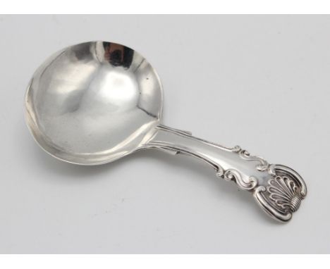 Queens pattern George III silver caddy spoon, John Bettridge, Birmingham, 1818