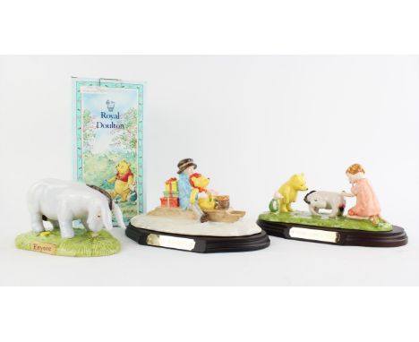 Royal Doulton, a large collection of Winnie the Pooh ceramic figures, to comprise, How sweet to be a cloud, Eeyore loses a ta