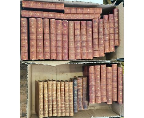 Antiquarian fine bindingsThackeray, William Makepeace"The Works of ..." in 26 vols, Smith Elder & Co 1892, all with marbled e