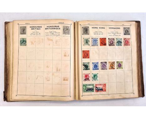 Well filled older stamp album, stamps of the World to about 1950, mostly used including GB and commonwealth a few better i.e.