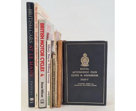 Motoring interest"The Royal Automobile Guide and Handbook 1926 and 1927""The Wolseley Light Car Handbook", front board and ba