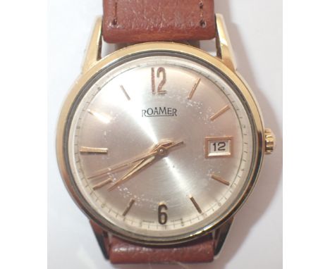 Gents Rotary mechanical wristwatch on a leather strap CONDITION REPORT: Working at lotting 