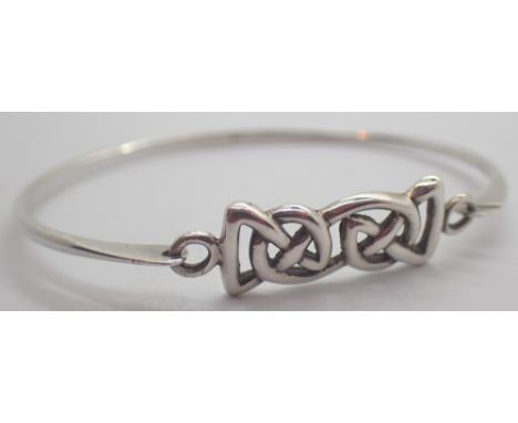 Charles Rennie Mackintosh silver celtic knot bangle 