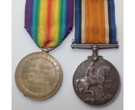 WWI medal pair to M300043 PTE F R Wilson RASC