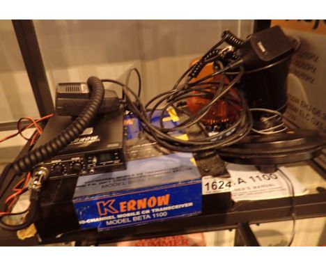 Kernow 40 channel mobile CB transceiver model Beta 1100 and accessories 