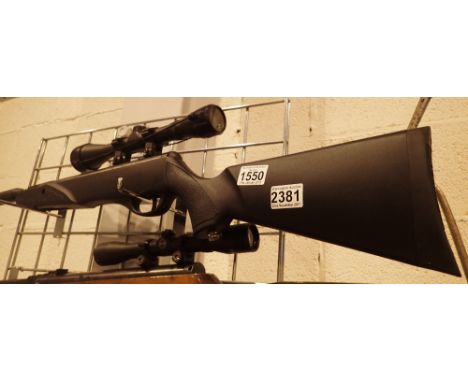 Remington Tyrant .22 air rife model number NVN with scope and silencer