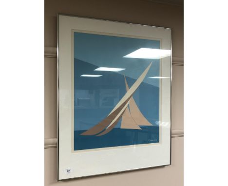 J Costa : Abstract colour print, 48 x 57 cm 