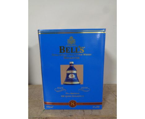 A Bell's Scotch Whisky decanter by Wade to commemorate The 75th Birthday of H.M. Queen Elizabeth II 2001, 70cl, sealed in pre