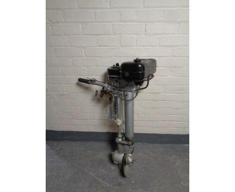 A vintage British Seagull outboard motor 