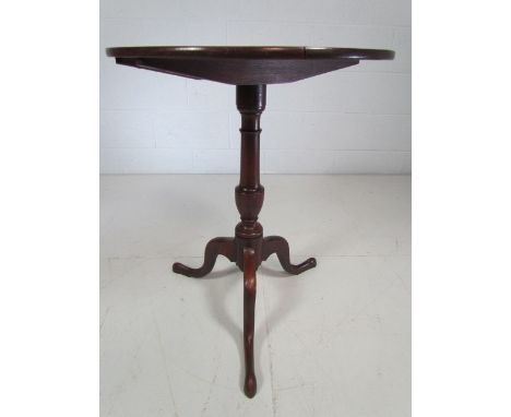 Georgian mahogany tip up table on tripod feet