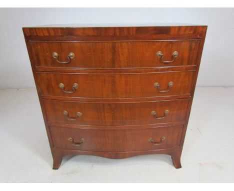 19th Century mahogany bow fronted chest of drawers