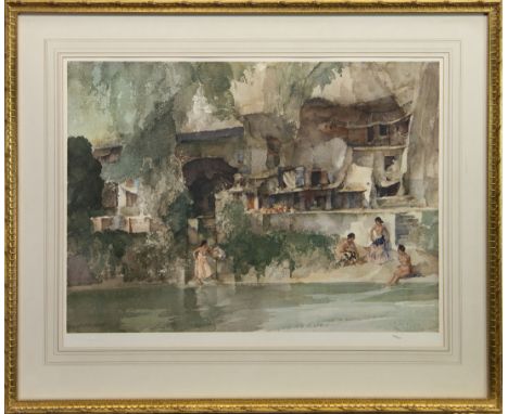 * SIR WILLIAM RUSSELL FLINT RA PRSW (SCOTTISH 1880 - 1969), ON THE SHORE print on paper, numbered 72/850 50cm x 70cm Mounted,