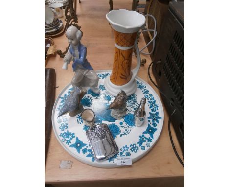 tray inc e radford jug, bird figures etc