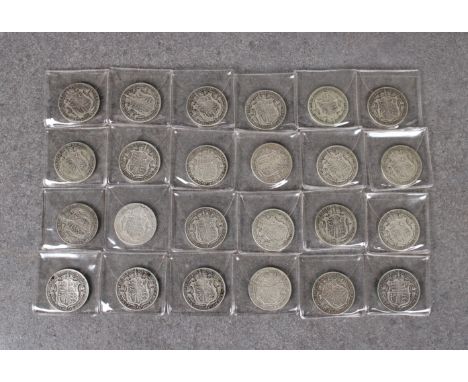 A collection of twenty four (24) silver first quarter 20th century (before 1919), Half Crown (Two Shillings &amp; Sixpence) c