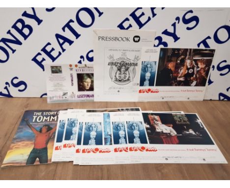 ROGER DALTREY/RINGO STARR FULL SET OF ORIGINAL VINTAGE LOBBY CARDS FOR THE 1975 ALBUM 28 X 36CM A PRESS BOOK AND THE STORY OF