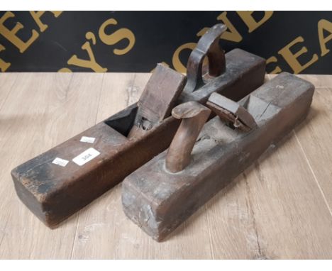 2 VINTAGE WOODEN WORKMANS PLANES