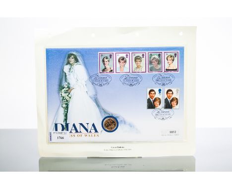 DIANA PRINCESS OF WALES FULL SOVEREIGN FIRST DAY COVER
dated 1981