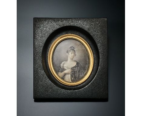 Peter Lehmann. 1786 - Kopenhagen - 1846. Sign. 1813 dat. Rs. bet. 'Johanna Elisabeth de Boor geb. Amsinck. Geb. 10/2 1786, ge