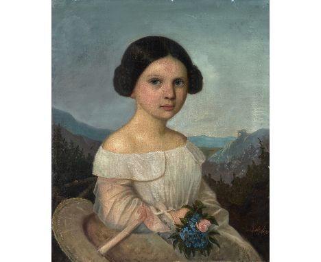Franz Xaver Mandl. 1812 Salzburg - 1872 Bamberg. Studierte um 1830 in München. War ab 1838 in Bamberg als Portraitist tätig. 