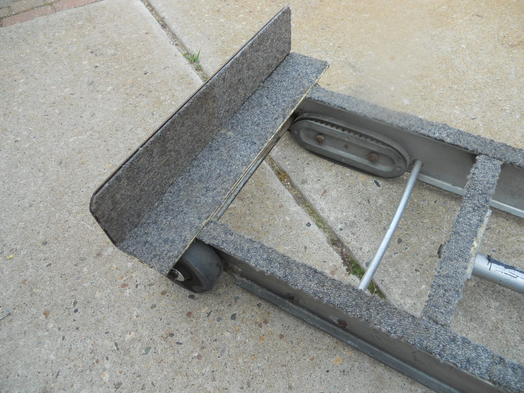 Commercial Appliance Dolly with Ratchet Binding Strap, Midship Rollers