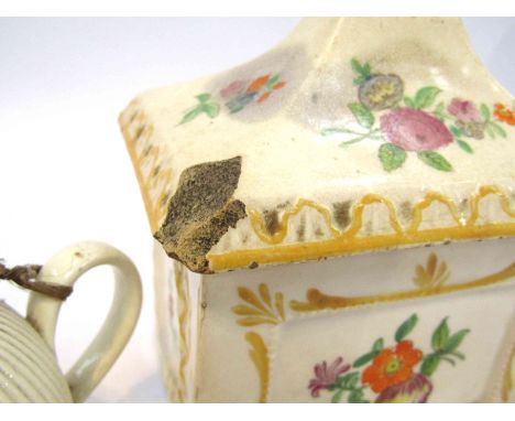 A ceramic lidded tea caddy, Regency ceramic mustard and a Copeland jug (3)