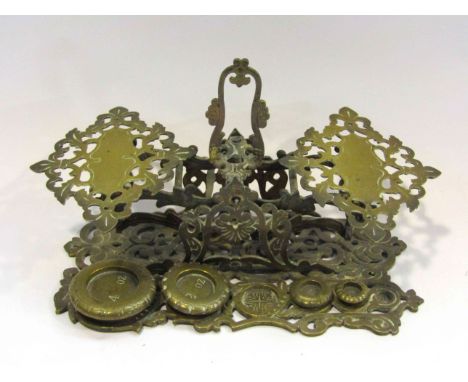 A set of incomplete Victorian brass postal scales