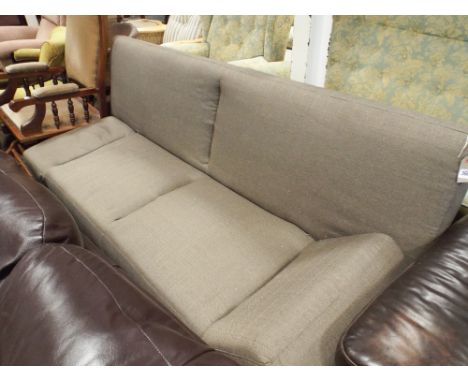 Modern click clack bed settee sofa upholstered in a charcoal fabric