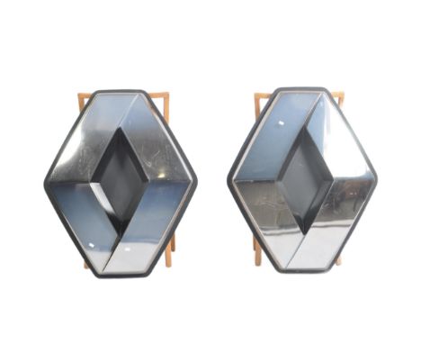 Renault - A matching pair of late 20th Century / early 21st century contemporary retro car motoring point of sale showroom ad