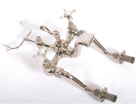 Czech &amp; Speake - A Contemporary Edwardian style designer polished nickel plated bathroom mixer tap of solid brass constru