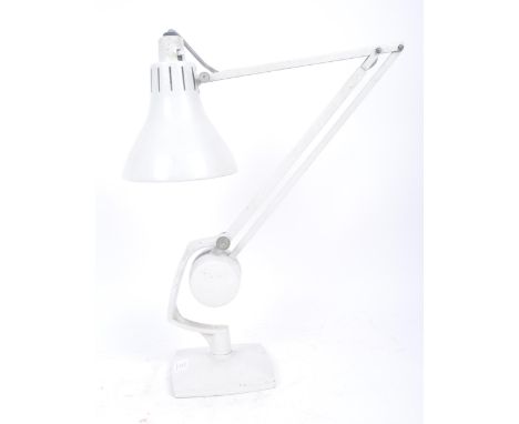 Hadrill &amp; Horstmann - A retro 20th Century Industrial counterbalance anglepoise office desk table lamp light. The lamp wi