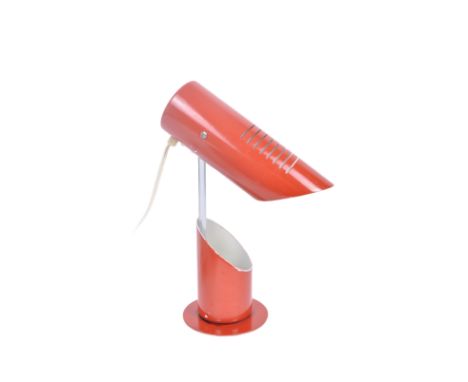 Szarvasi Vas Fémipari - A retro vintage mid 20th century circa 1950s Hungarian work desk lamp of cylindrical form having an a