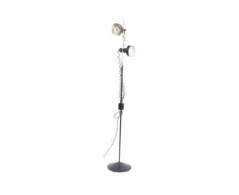 Habitat - Mac Lamp - A retro 20th Century 1970s rise and fall adjustable standard lamp light having twin spot light supported