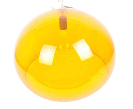 Ferruccio Laviani for Kartell - contemporary late 20th century orange plastic fly pendant light shade, sold as untested, heig