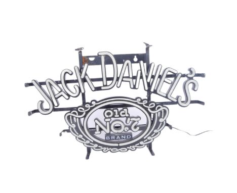 Jack Daniel's - A contemporary light up neon style pub / bar sign for Jack Daniels Whisky, Old No.7. Moulded in the form of t