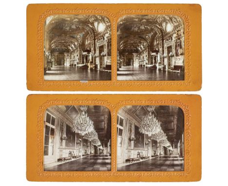 *Stereoviews. A group of 50 tissue hold-to-light albumen print stereoviews, circa 1860s,  mostly French scenes including inte