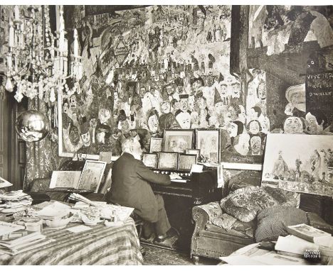 *Ensor (James, 1860-1949). A photograph of James Ensor playing his organ in his studio by Maurice Antony (1883-1963), circa 1