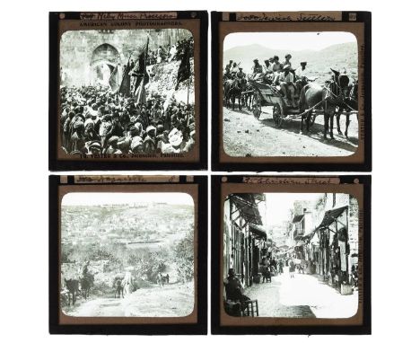 *Middle East. A group of 84 diapositive magic lantern slides of Palestine, circa 1900,  a few tinted in the negative, mostly 