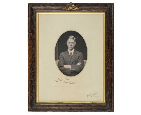 *Edward VIII (King of Great Britain, 1894-1972). Half-length portrait as Prince of Wales by Gillman & Co., Oxford, 1914,  med
